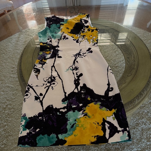 Tahari Sleeveless Multicolor Sheath Cocktail Dress Party Career Women's Size 4 - Picture 6 of 11